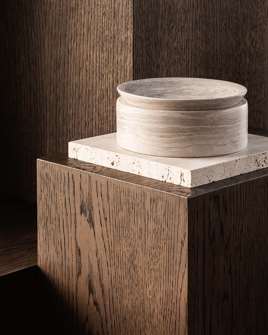 lan お香たて　marble bulge tray EDO canister low in chalk grey marble – BRANDT Copenhagen