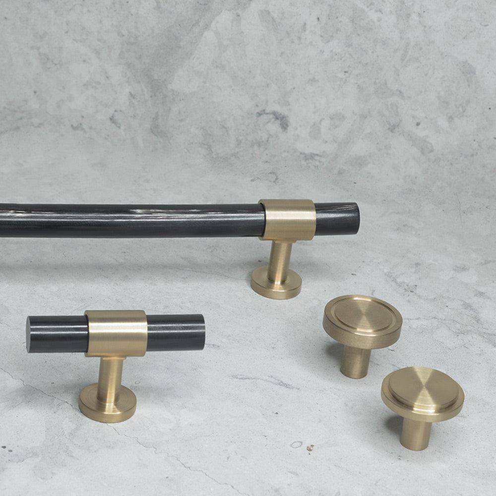  Black Horn - luxury hardware collection with knobs, T-bars, pull bars by BRANDT Collective