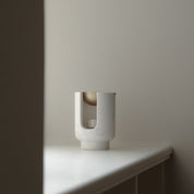 BRANDT Collective AURA Oil Burner in White marble with brass bowl