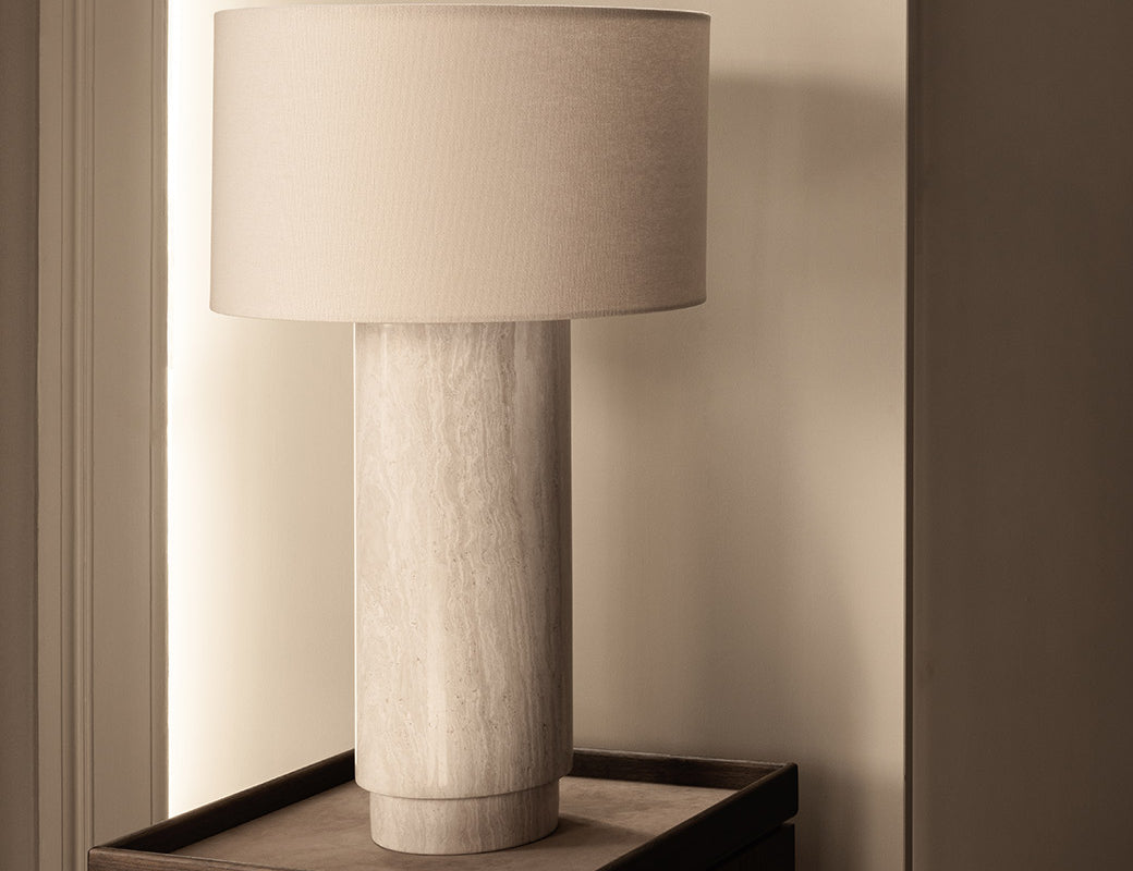 AVA marble table lamp - SMOKE GREY
