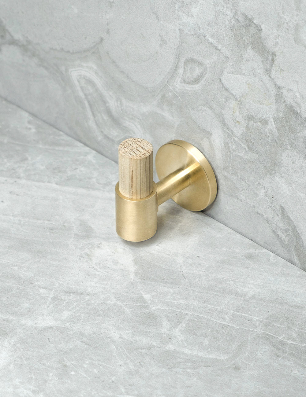 Oak. Luxury cabinet hardware made of solid brass by BRANDT Collective.