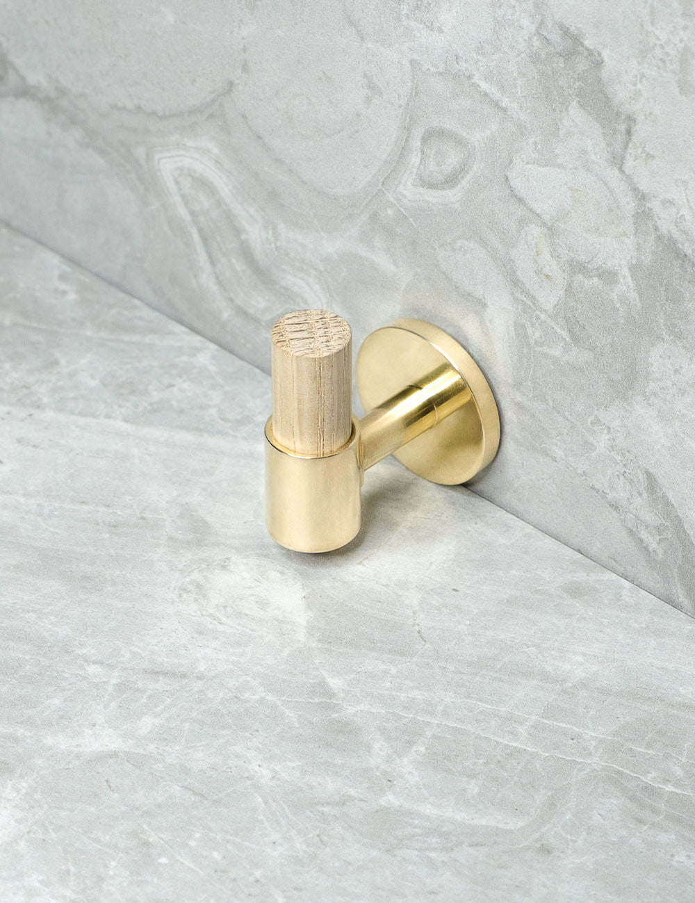 Oak. Luxury cabinet hardware made of solid brass by BRANDT Collective.