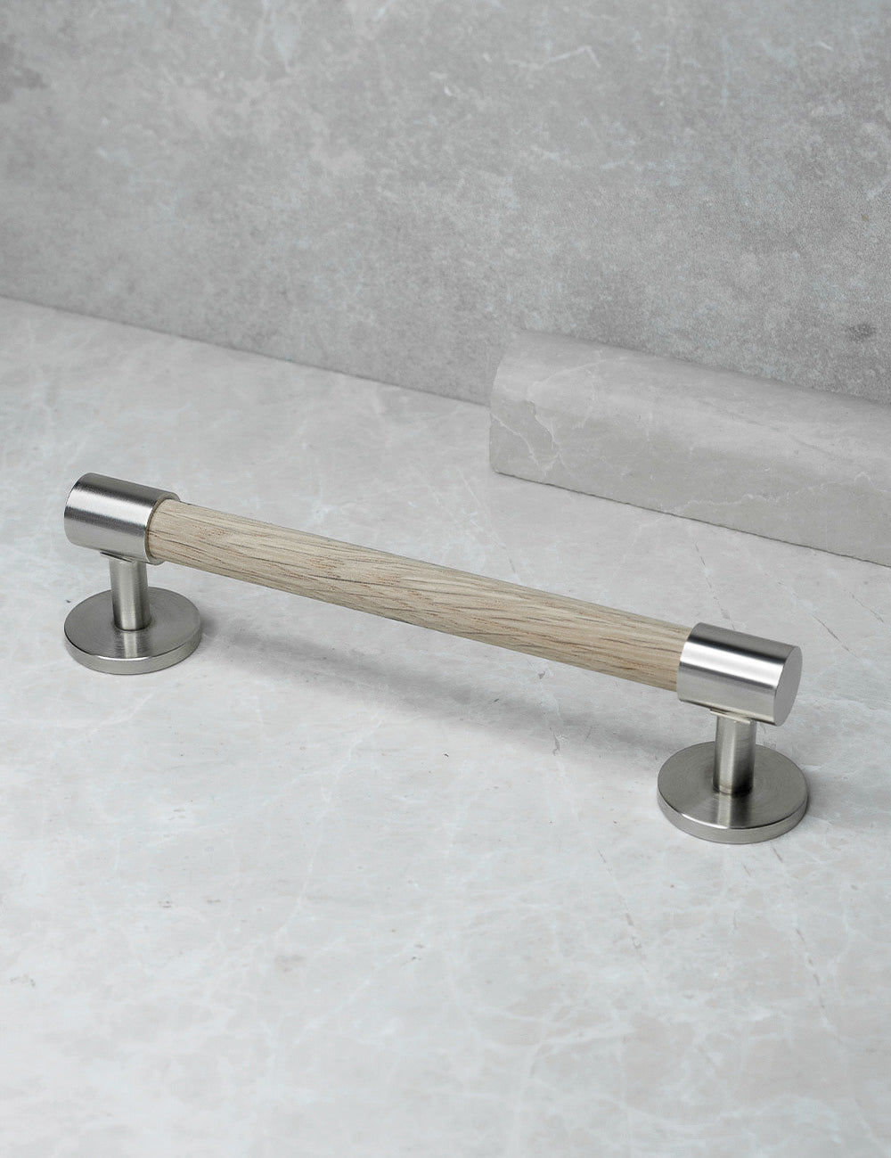 Oak. Luxury cabinet hardware made of solid brass by BRANDT Collective. 