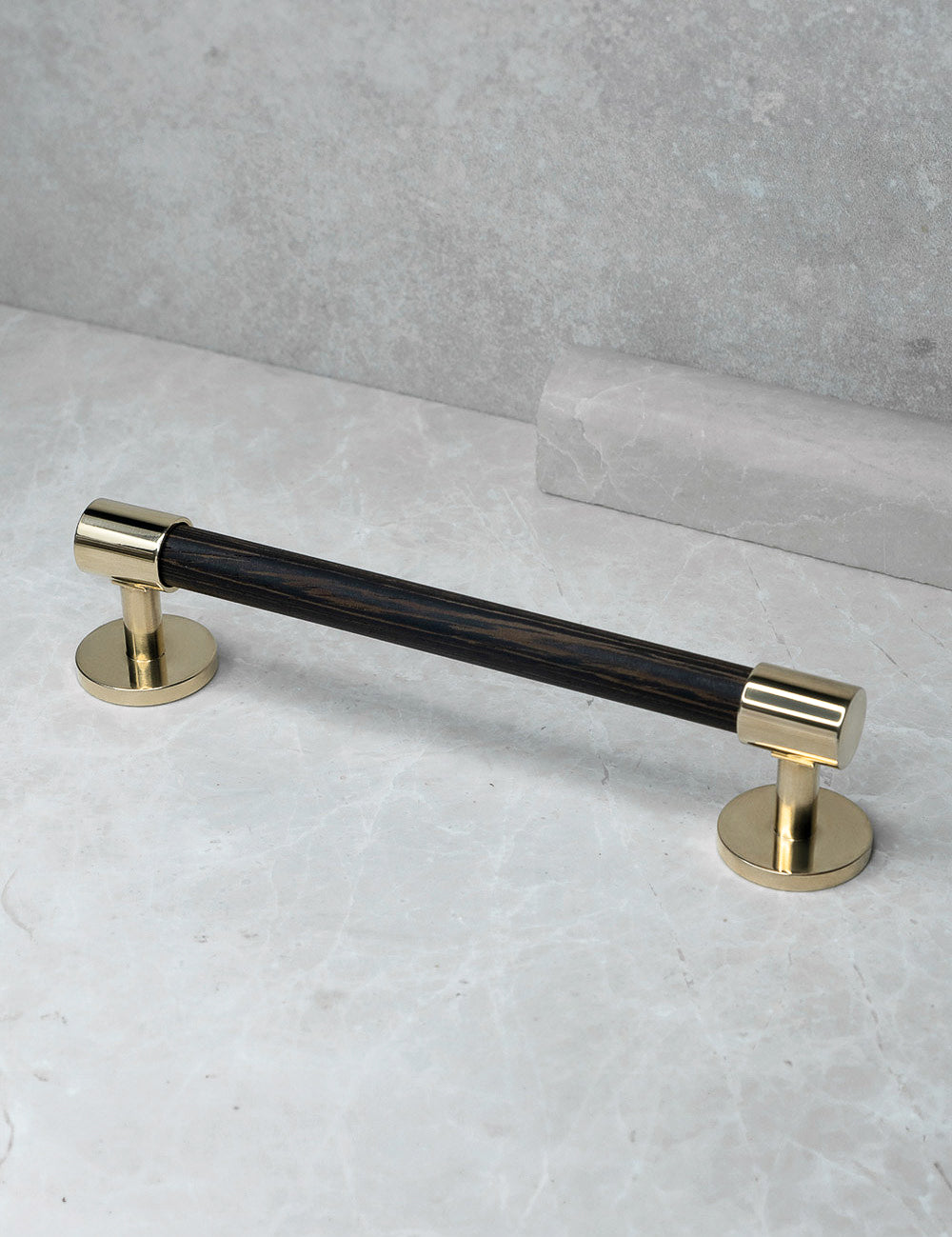 Wenge. Luxury cabinet hardware made of solid brass by BRANDT Collective. 