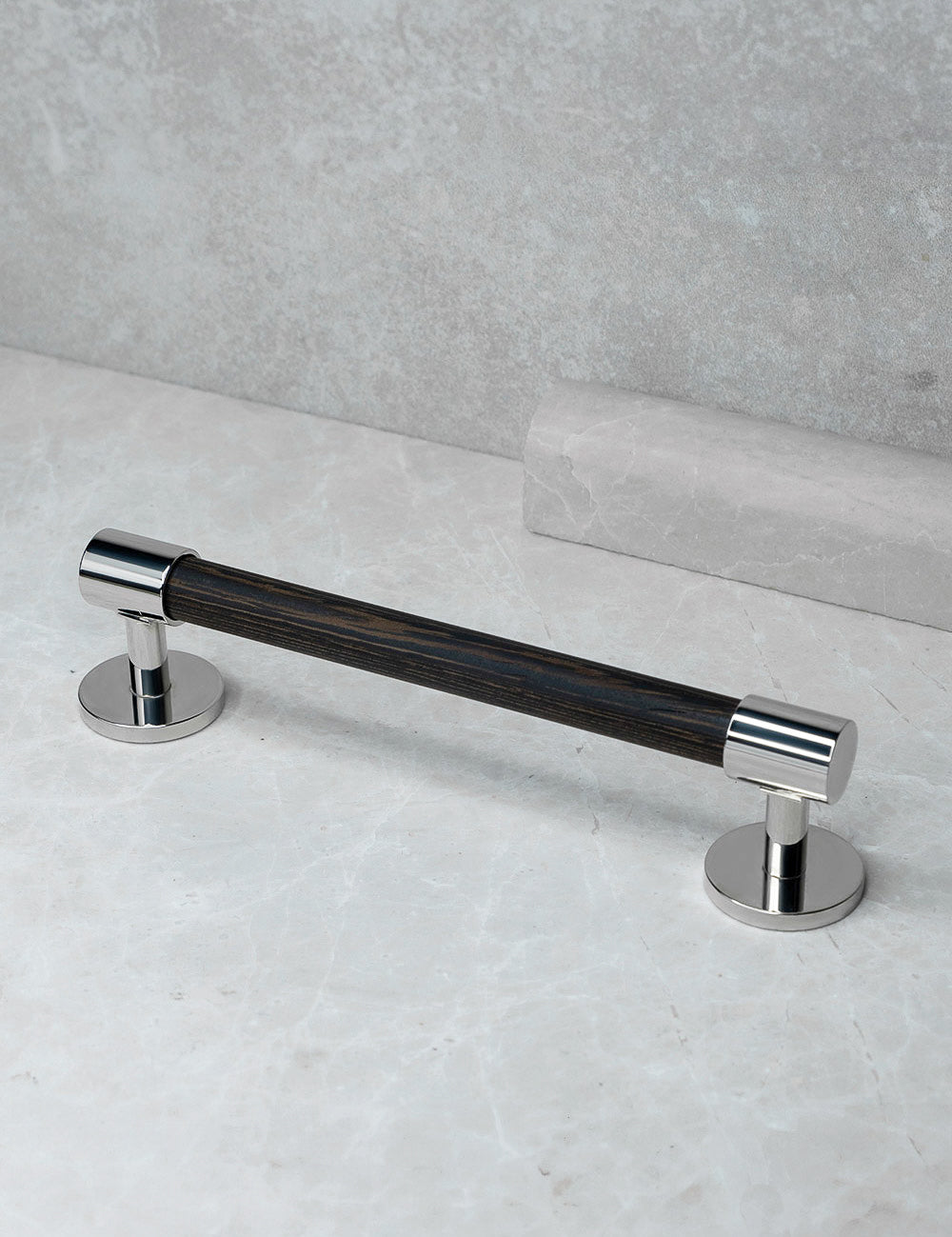 Wenge. Luxury cabinet hardware made of solid brass by BRANDT Collective. 