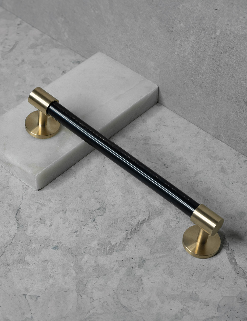 Black Horn. Luxury cabinet hardware made of solid brass by BRANDT Collective. 