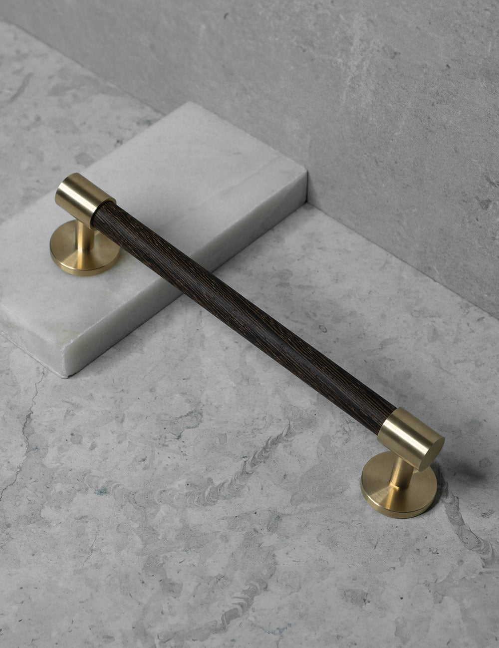 Wenge. Luxury cabinet hardware made of solid brass by BRANDT Collective. 