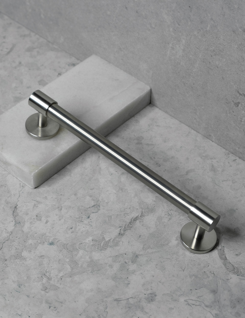 Brushed Nickel. Luxury cabinet hardware made of solid brass by BRANDT Collective. 
