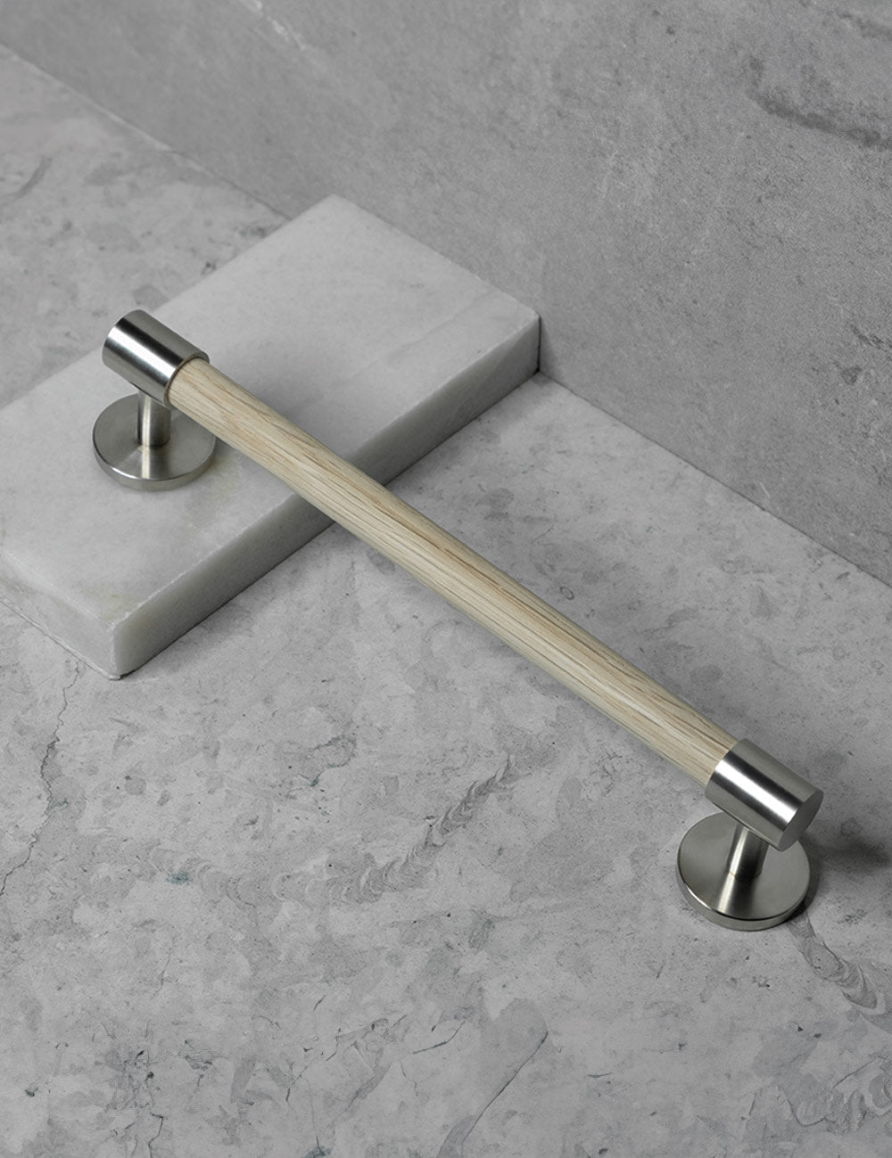 Oak. Luxury cabinet hardware made of solid brass by BRANDT Collective. 