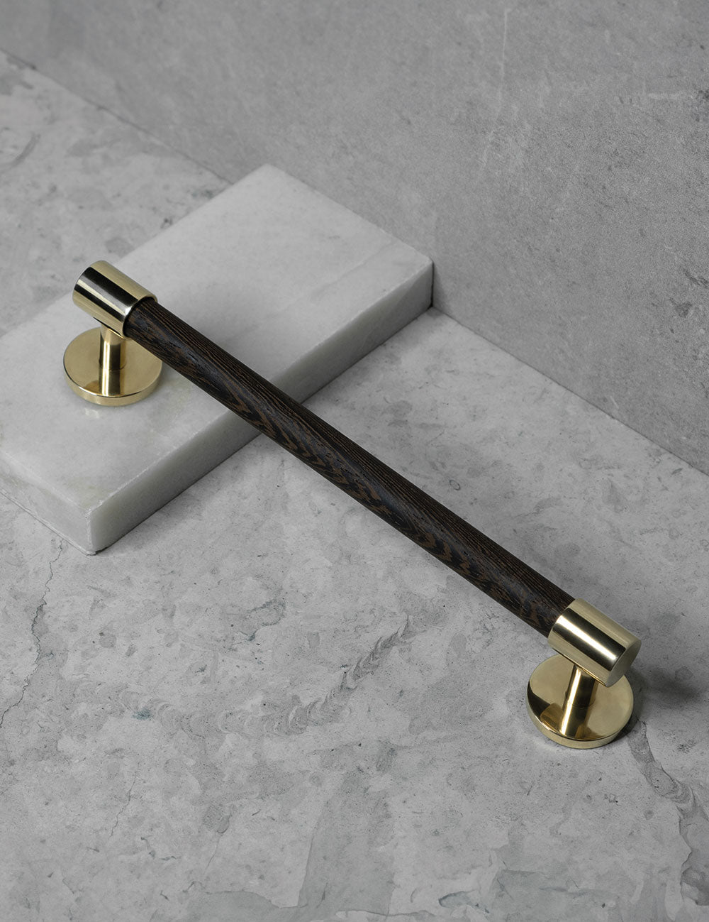 Wenge. Luxury cabinet hardware made of solid brass by BRANDT Collective. 