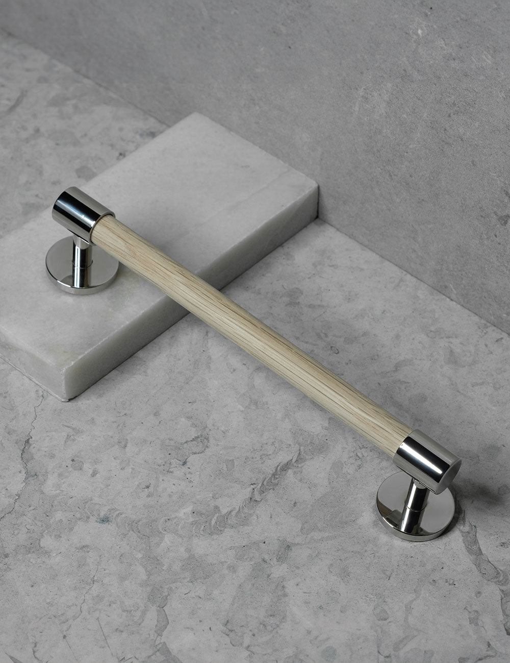 Oak. Luxury cabinet hardware made of solid brass by BRANDT Collective. 
