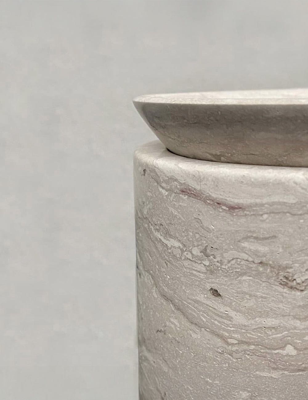 BRANDT Collective EDO canister L in beige marble CG