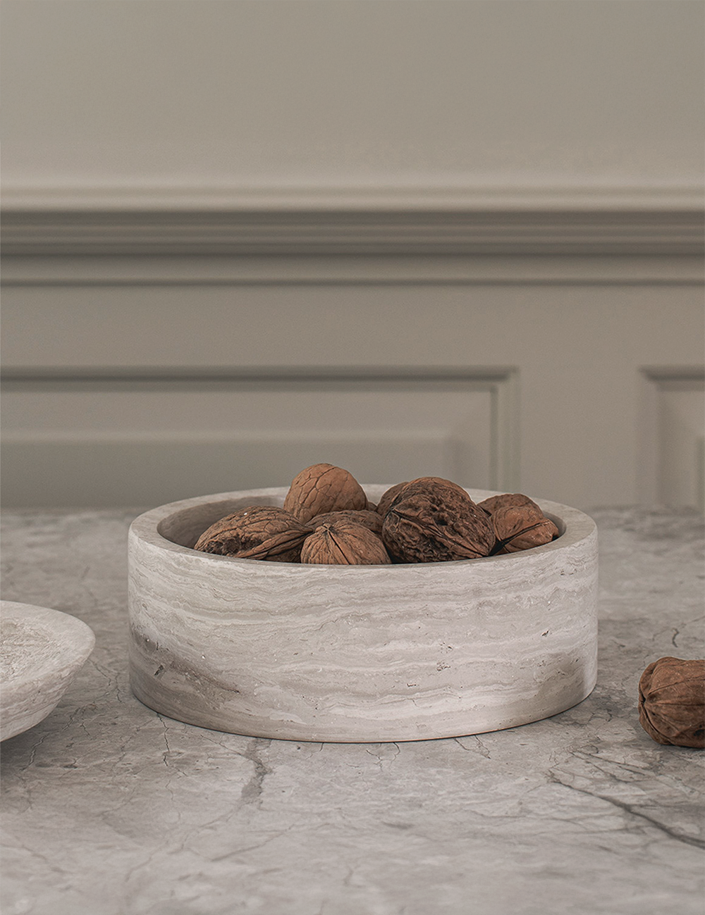  BRANDT Collective EDO canister low in Smoke Grey marble