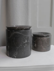 BRANDT Collective EDO canister L in black marble Shadow Black.