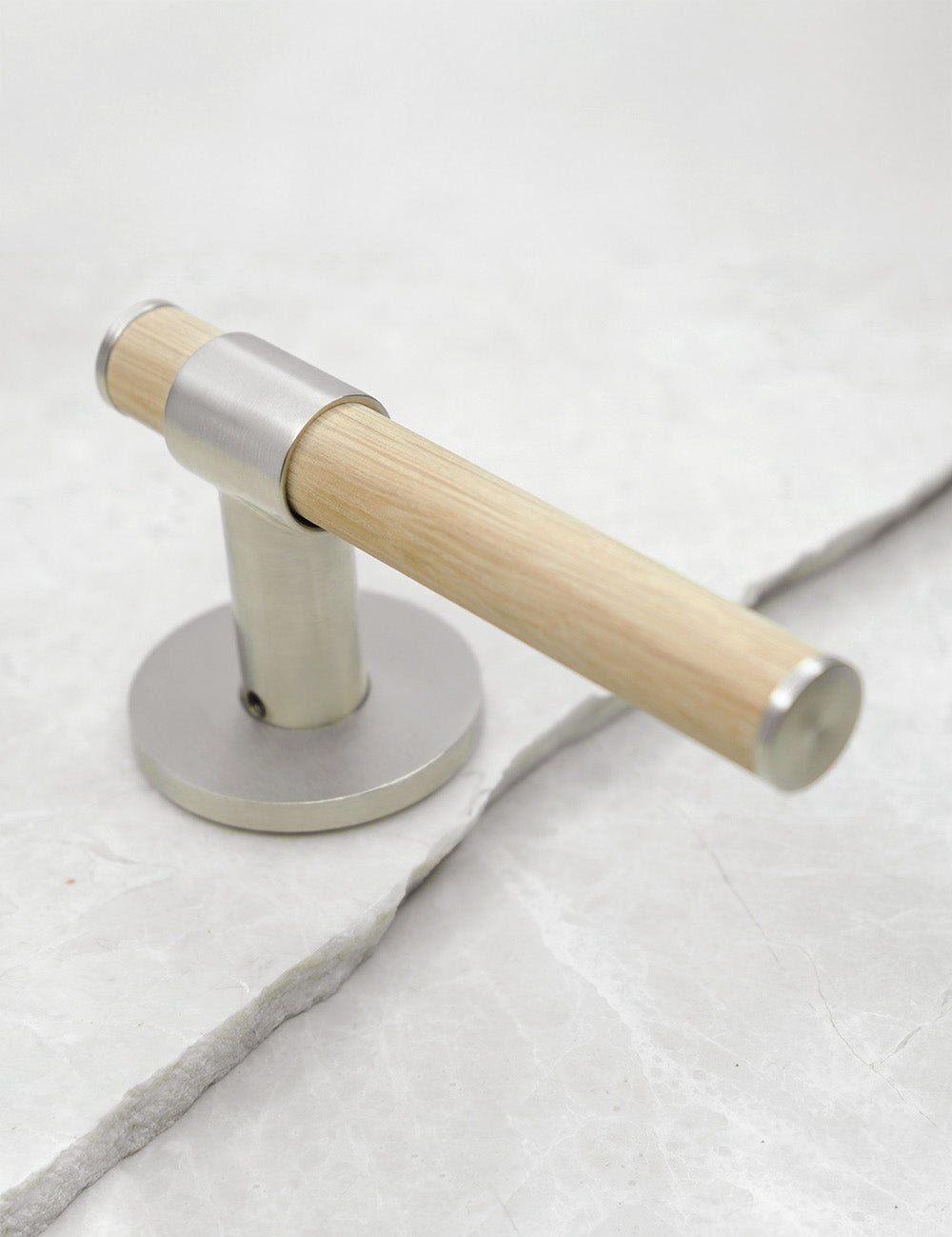 Oak. Luxury door hardware made of solid brass by BRANDT Collective.