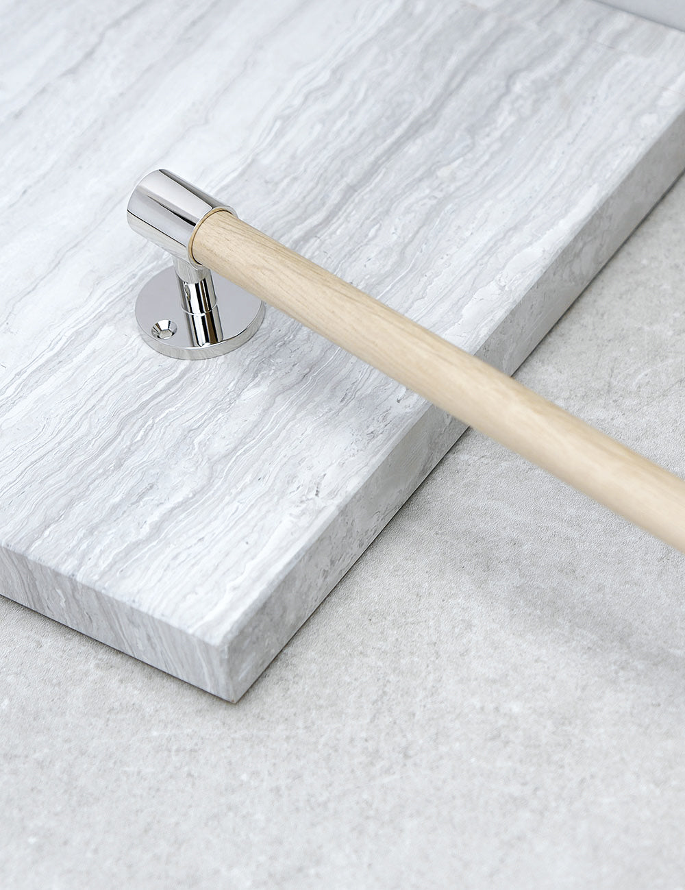 Oak. Luxury kitchen hardware made of solid brass by BRANDT Collective. 