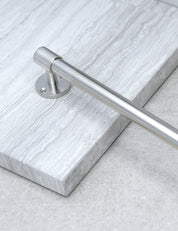 END 30 Tea towel bar 456 mm in Brushed Nickel/Brushed Nickel. Luxury kitchen hardware made of solid brass by BRANDT Collective. 