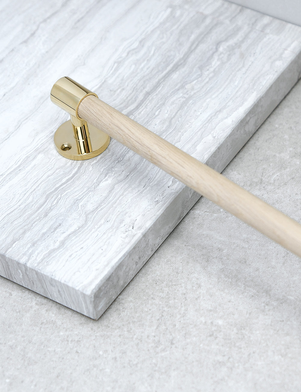 Oak. Luxury kitchen hardware made of solid brass by BRANDT Collective. 