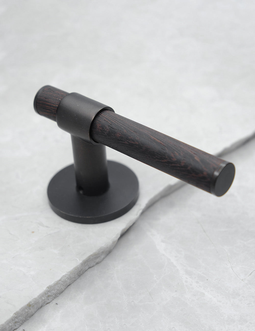 Wenge. Luxury door hardware made of solid brass by BRANDT Collective.
