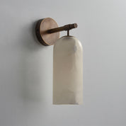 BRANDT Collective FRAGMENT wall lamp in white alabaster and burnished brass