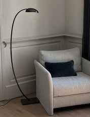 Grace Floor Lamp in Burnished brass made by BRANDT Copenhagen