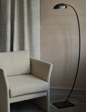 Grace Floor Lamp in Burnished brass made by BRANDT Copenhagen