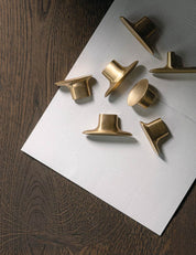 LEAF hook in brass. a hardware collection from BRANDT Collective