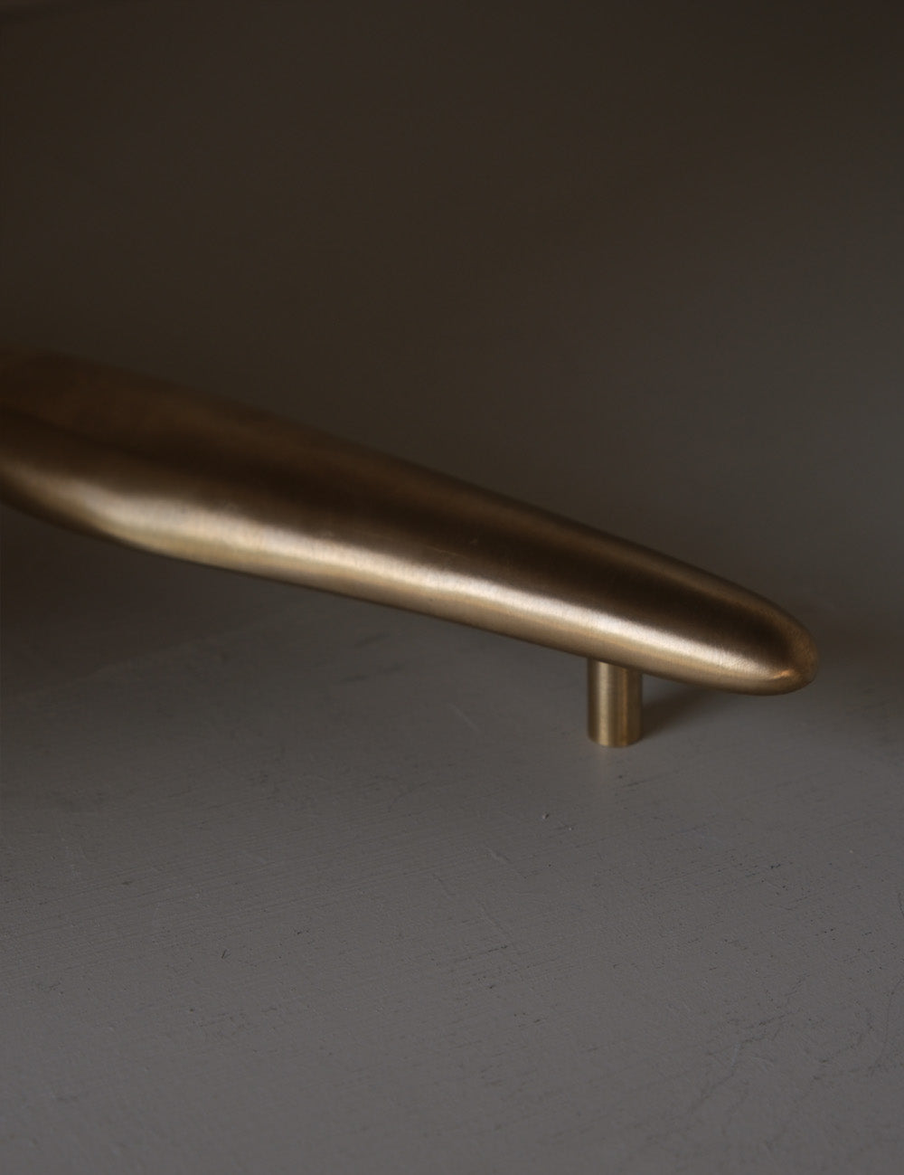 NOBLE pull bar long in satin brass designed by Julie Brandt for BRANDT Collective