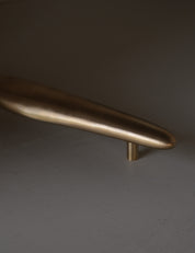 NOBLE pull bar long in satin brass designed by Julie Brandt for BRANDT Collective
