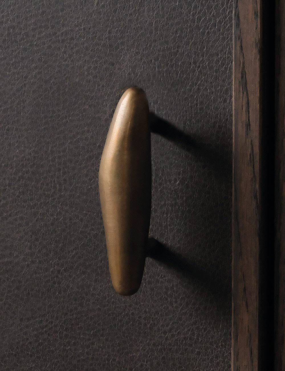 NOBLE pull bar short in burnished brass by BRANDT Collective, designed by Julie Brandt