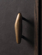 NOBLE pull bar short in burnished brass by BRANDT Collective, designed by Julie Brandt