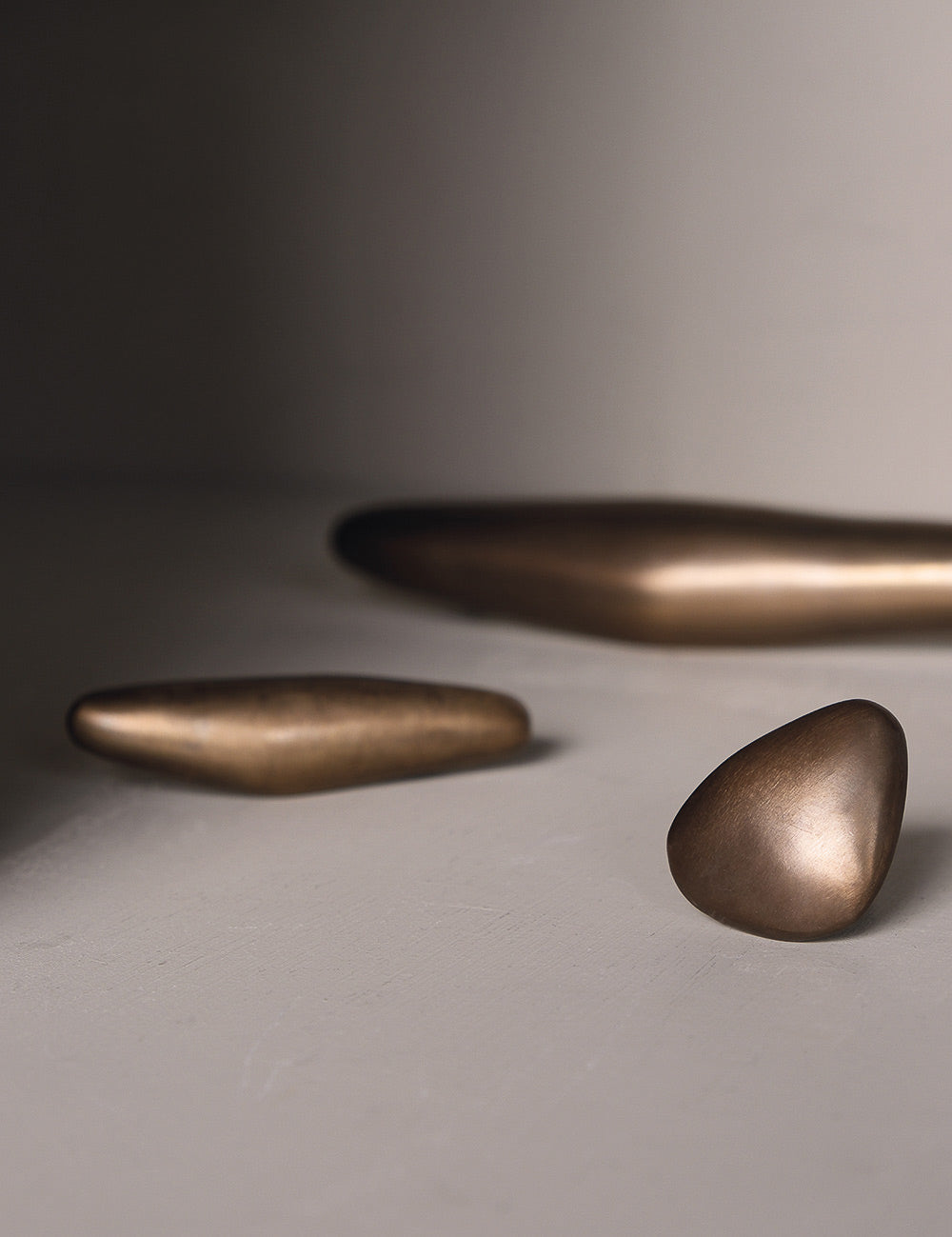 NOBLE pull bar short in burnished brass designed by Julie Brandt for BRANDT Collective