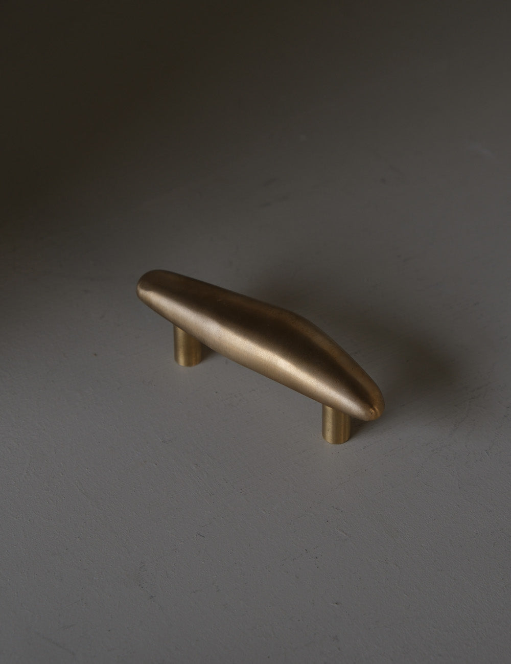 NOBLE pull bar short in satin brass designed by Julie Brandt for BRANDT Collective