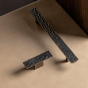 CARVE collection in Burnished Brass by BRANDT Collective. A hardware collection in collab with Norm architects consisting of T-bars and pull bars.