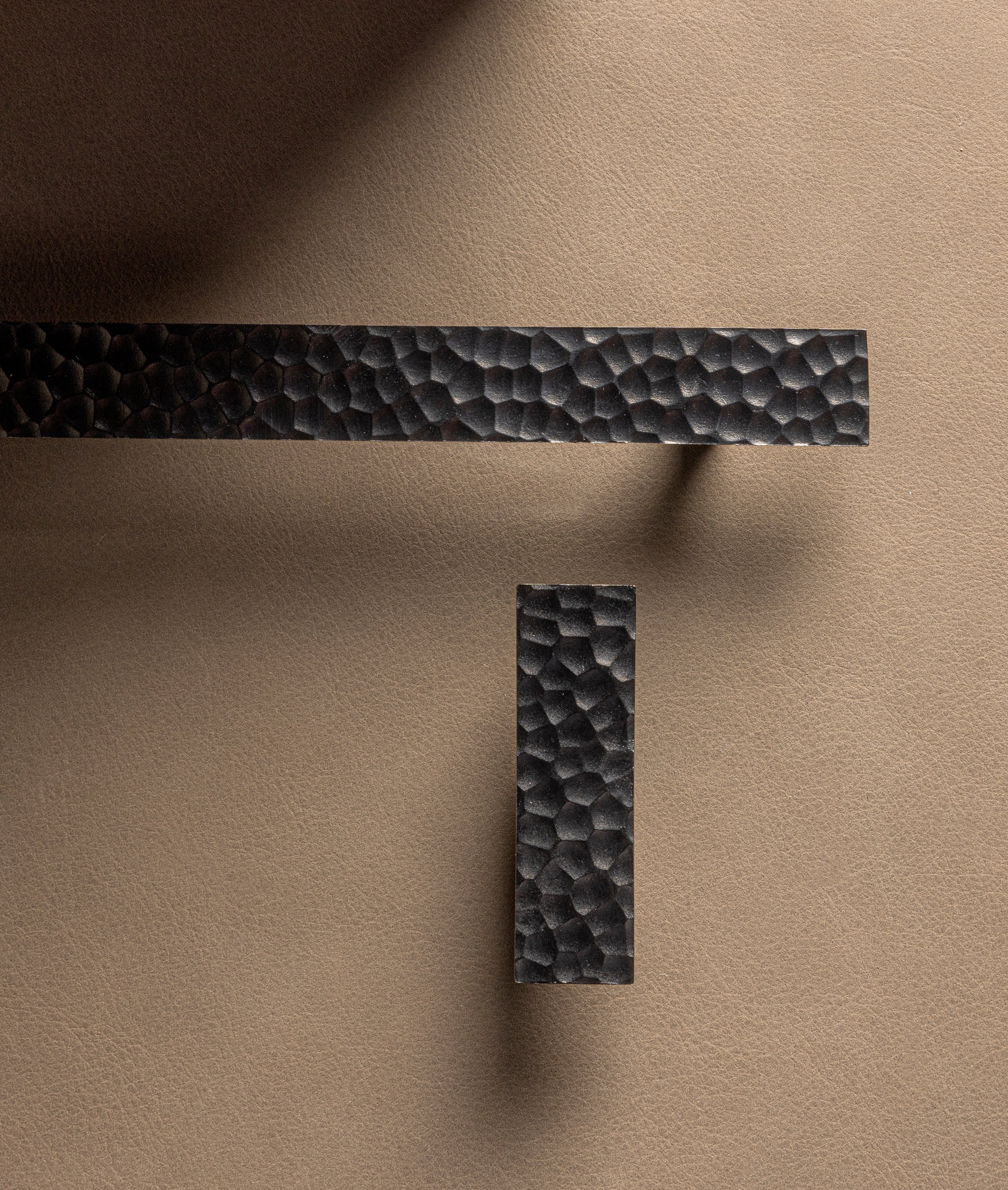 CARVE collection in Burnished Brass by BRANDT Collective. A hardware collection in collab with Norm architects consisting of T-bars and pull bars.
