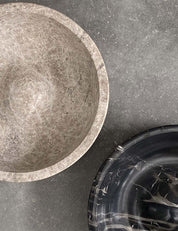 CIRQUE bowl in the colour Misty Grey is a beautiful marble bowl by Brandt