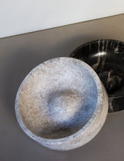 CIRQUE bowl in the colour Misty Grey is a beautiful marble bowl by Brandt