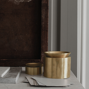 EDO canister medium - SATIN BRASS