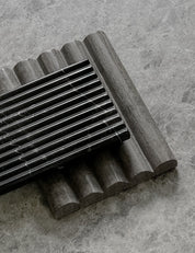 PALERMO tray L in SHADOW BLACK marble. Designed by Julie Brandt for BRANDT Collective