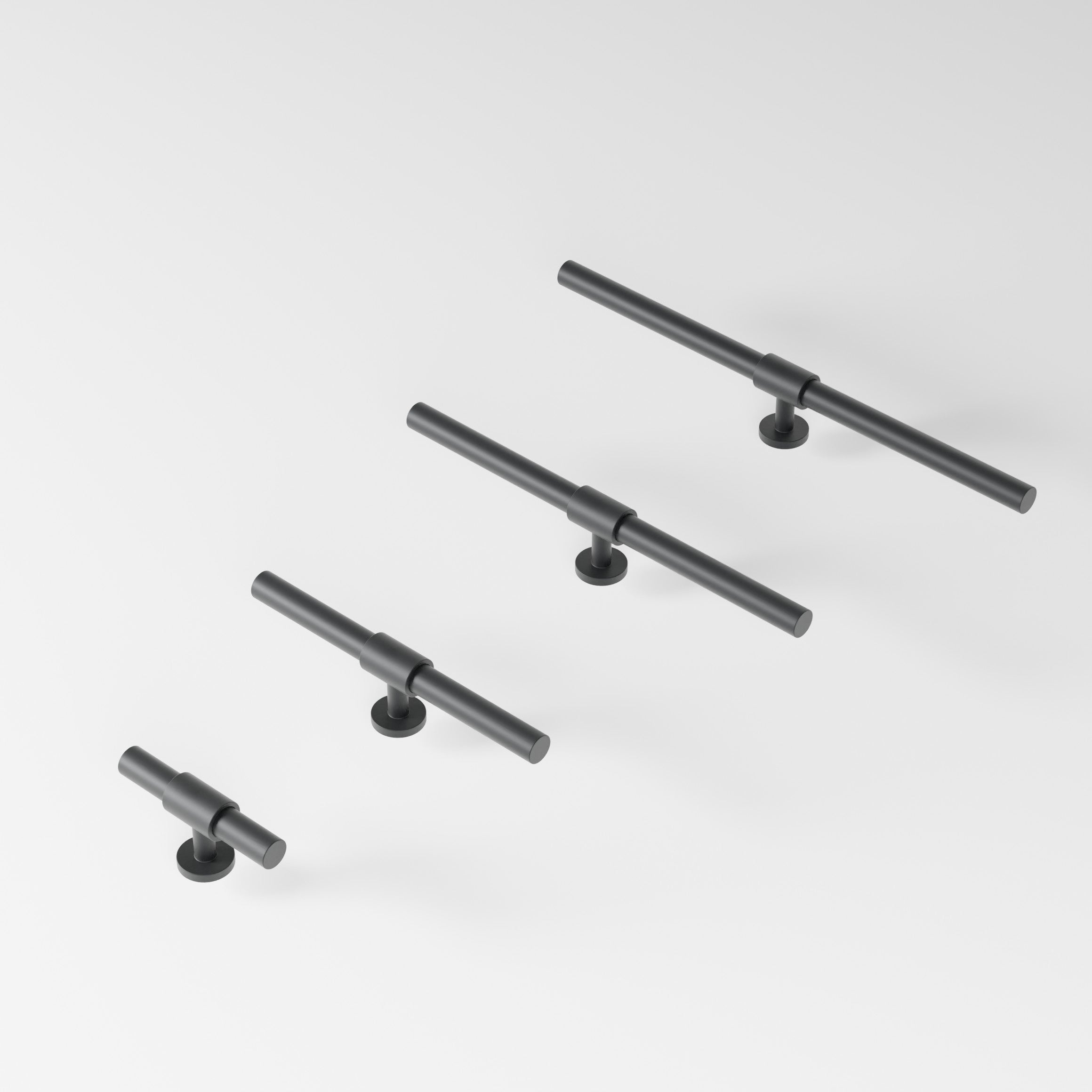 REFINED T-bar 107 mm in Nearly Black by BRANDT Collective luxury hardware