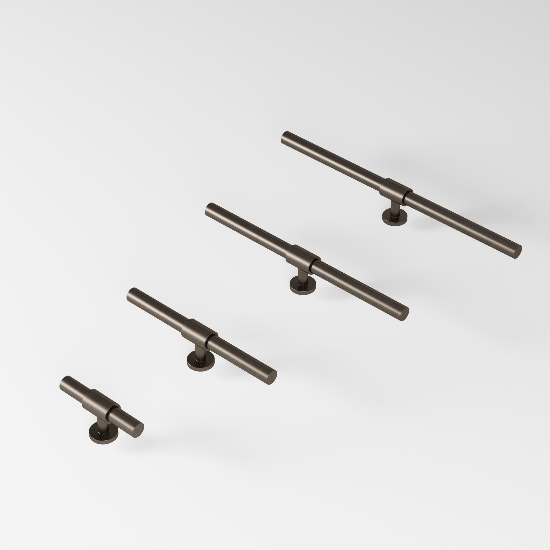 SIGNATURE slim T-bar in 150 mm in Burnished Brass/Burnished Brass by BRANDT Collective luxury hardware.