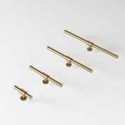 REFINED T-bar 107 mm in Brushed Brass by BRANDT Collective luxury hardware
