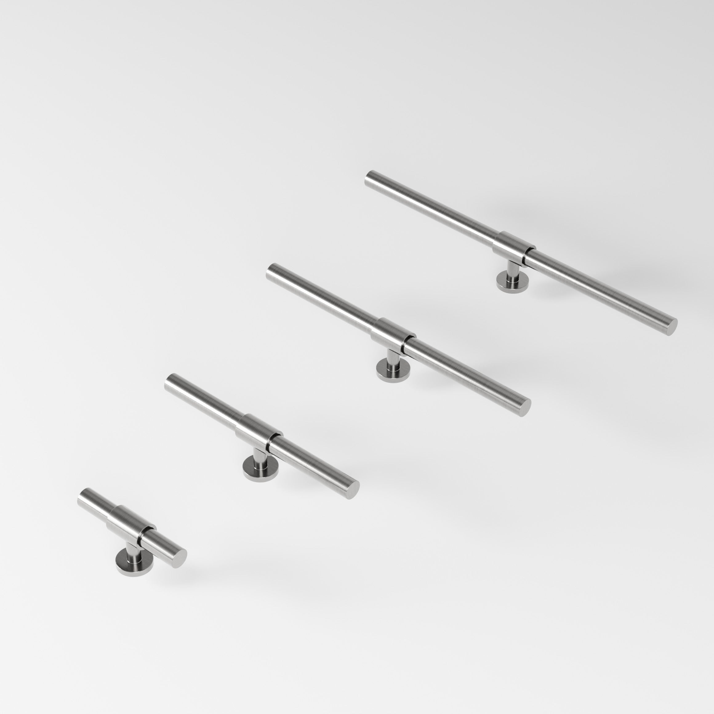 REFINED T-bar 107 mm in brushed nickel by BRANDT Collective luxury hardware