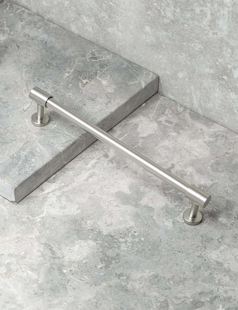 Satin Nickel. Modern cabinet hardware made of solid brass by BRANDT Collective.