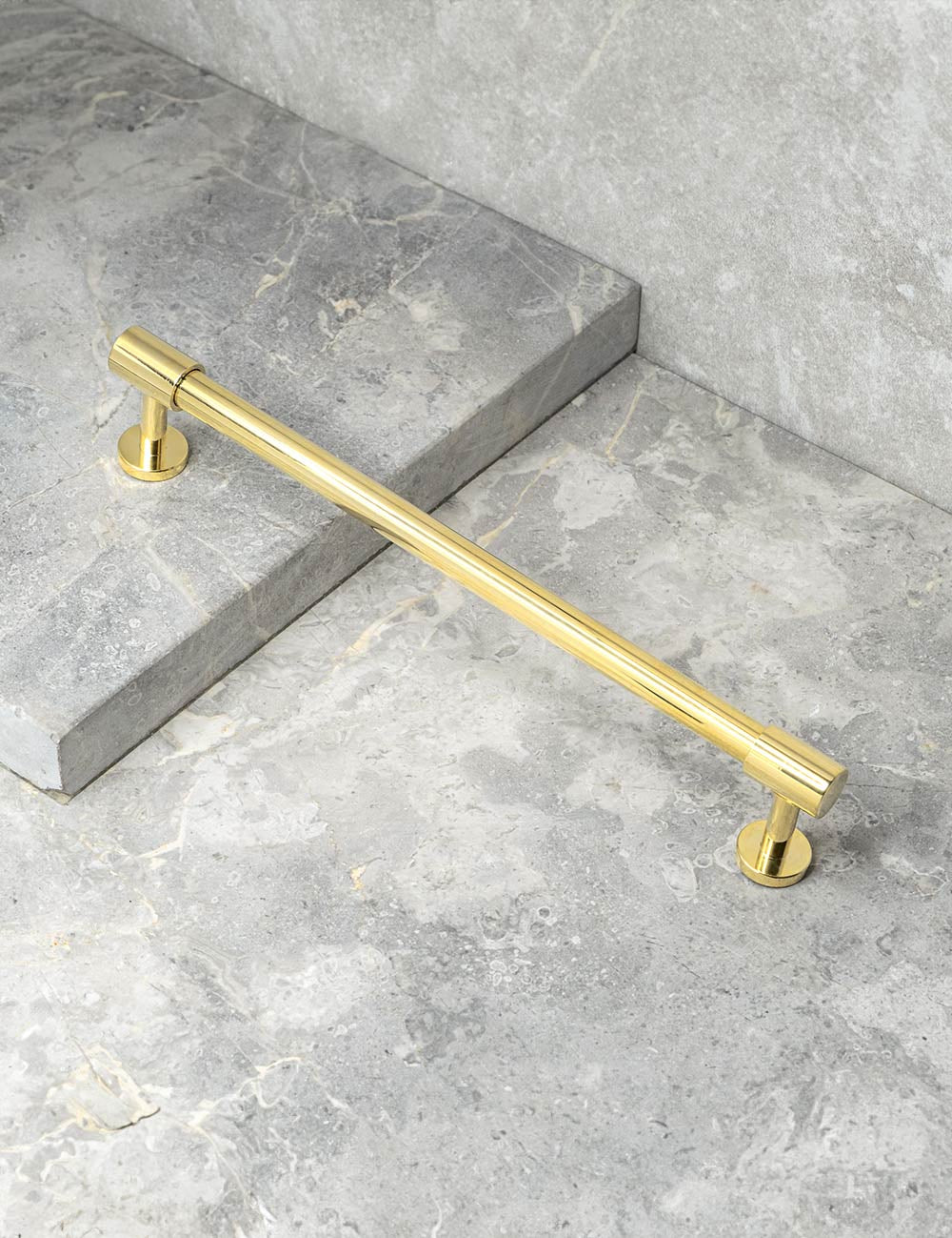 Polished Brass. Modern cabinet hardware made of solid brass by BRANDT Collective.