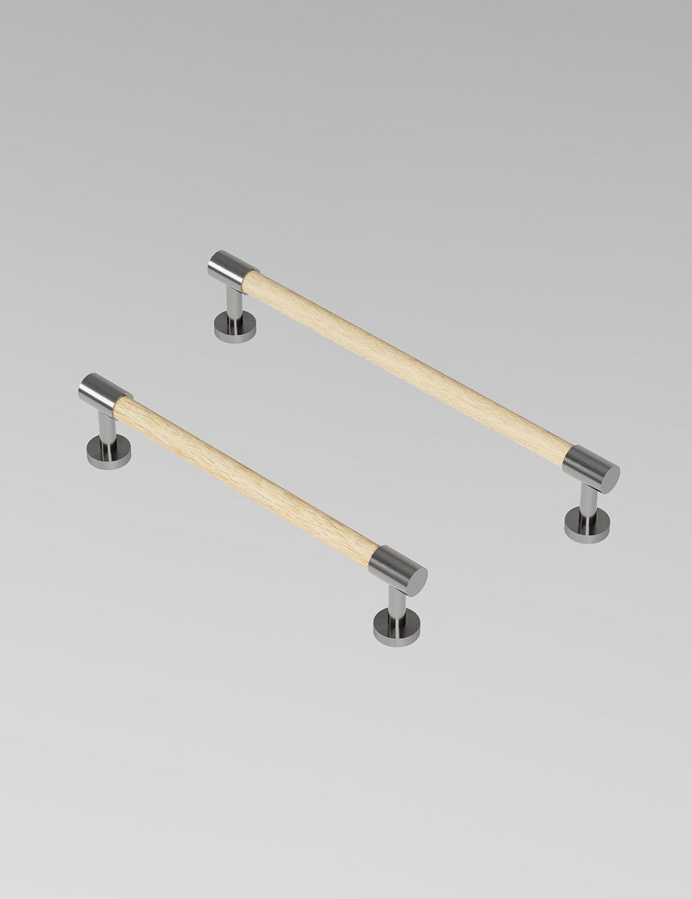 Oak. Modern cabinet hardware made of solid brass by BRANDT Collective.