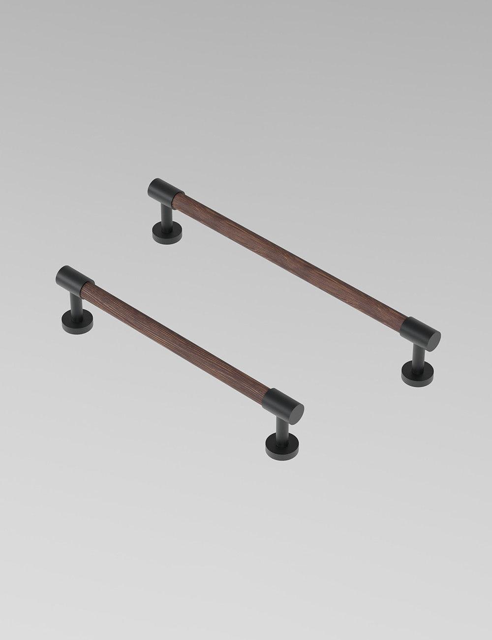 Wenge. Modern cabinet hardware made of solid brass by BRANDT Collective.