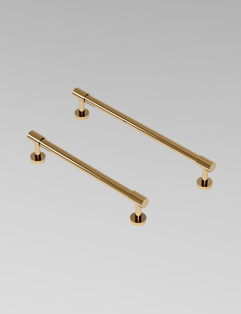 Polished Brass. Modern cabinet hardware made of solid brass by BRANDT Collective.