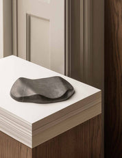 RIVER tray in SHADOW BLACK marble is designed by Julie Brandt for BRANDT Collective.