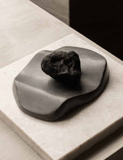 RIVER tray in SHADOW BLACK marble is designed by Julie Brandt for BRANDT Collective.